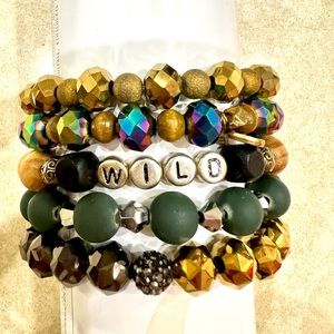 Erimish WILD Bronze Green Gold Multicolored Beads Stack Your  Style!